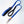 Canny Connect Lead in blue for small dogs and puppies. With lockable buckle on handle and brushed steel clip.